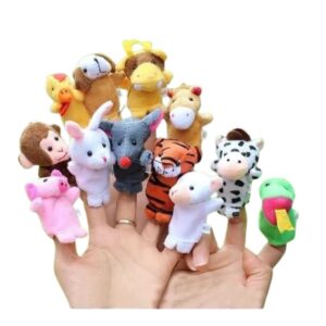 TITERES DEDO ANIMALES 12 PCS