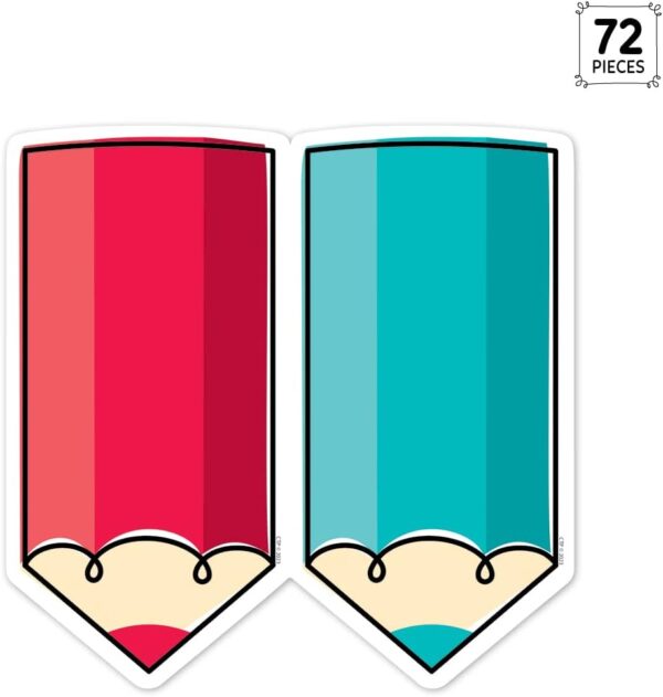 COLORFUL DOODLE PENCILS  6 INCH DESIGNER CUT OUTS