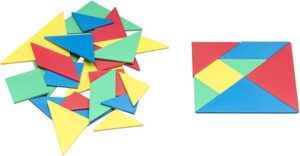 TANGRAMA DE MADERA 28 PIEZAS