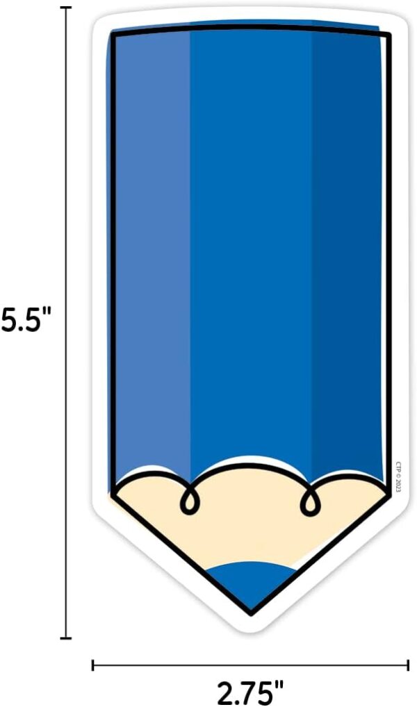 COLORFUL DOODLE PENCILS  6 INCH DESIGNER CUT OUTS