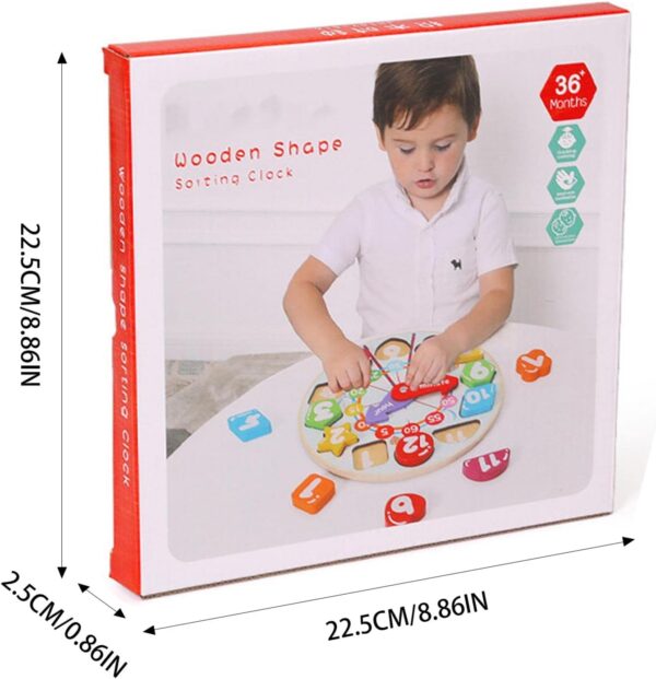 RELOJ DE MADERA  - SHAPE SORTING CLOCK