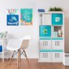 OMBRE TURQUOISE SCALLOPS BORDER