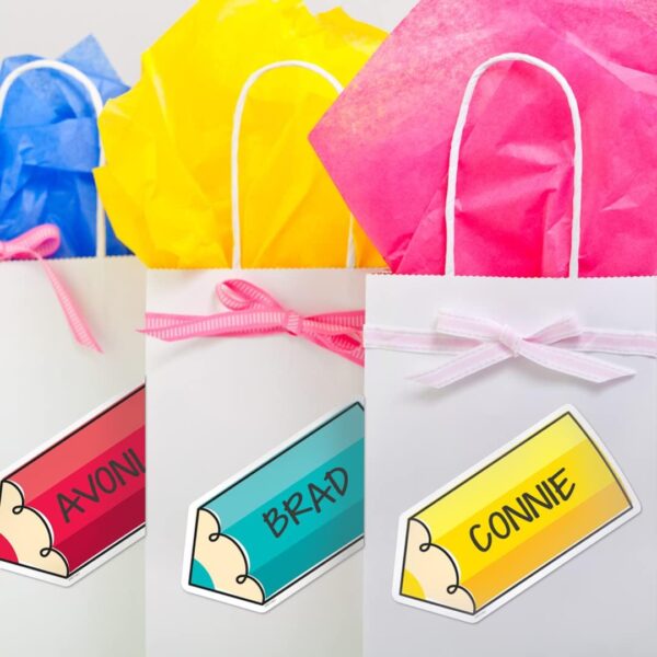COLORFUL DOODLE PENCILS  6 INCH DESIGNER CUT OUTS