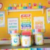 RAINBOW PAINT CHIP BORDER