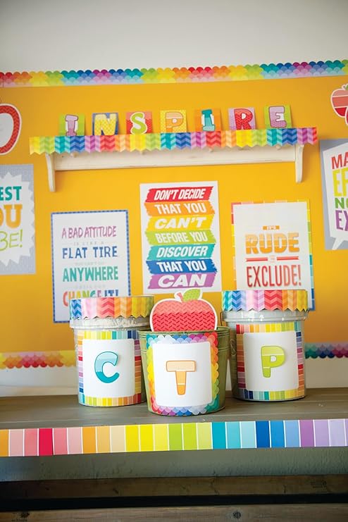 RAINBOW PAINT CHIP BORDER