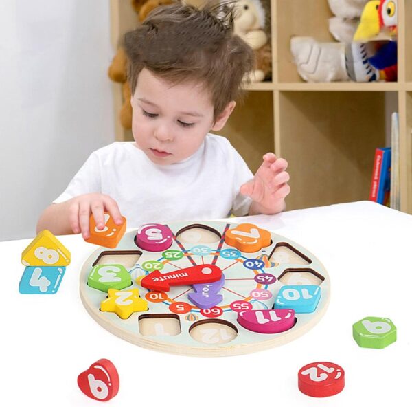 RELOJ DE MADERA  - SHAPE SORTING CLOCK