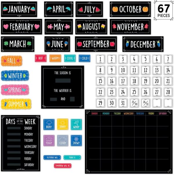 DOODLE CALENDAR SET BULLETIN BOARD