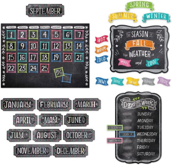 CHALK IT UP CALENDAR SET  BULLETIN BOARD