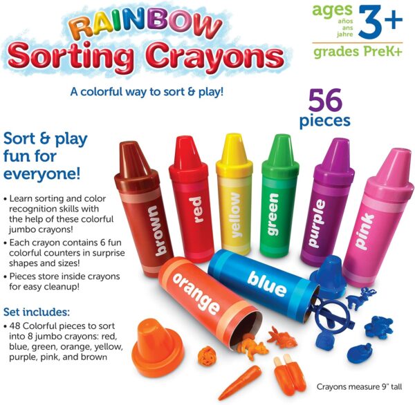 CRAYONES PARA CLASIFICACION - RAINBOW SORTING CRAYONS