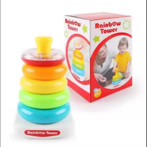 TORRE DE APILAR PARA BEBE 20 CMS ALTO - RAINBOW TOWER