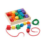 CUENTAS DE MADERA SET DE CUENTAS DE MADERA PARA ENHEBRAR 30 PIEZAS