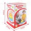 TORRE DE APILAR PARA BEBE 20 CMS ALTO - RAINBOW TOWER