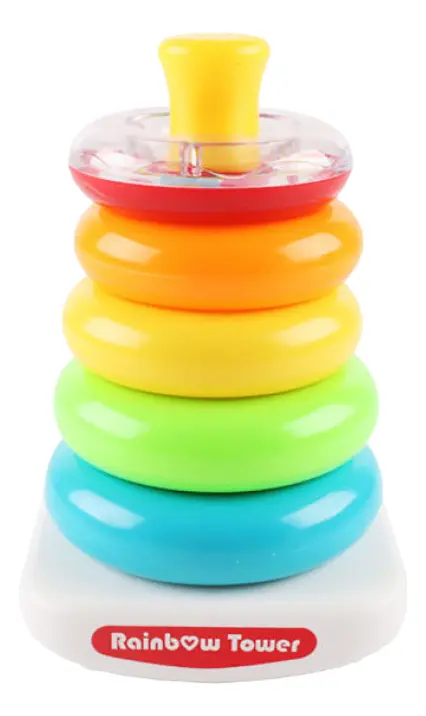 TORRE DE APILAR PARA BEBE 20 CMS ALTO - RAINBOW TOWER