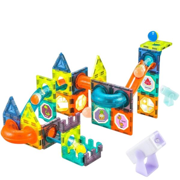 SET DE MAGNETICO CON LUZ 75 PZ -  LIGHT MAGNETIC BLOCKS
