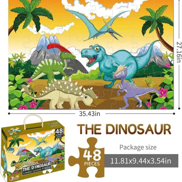 ROMPECABEZA DINOSAURIOS 48 PCS - THE DINOSAUR