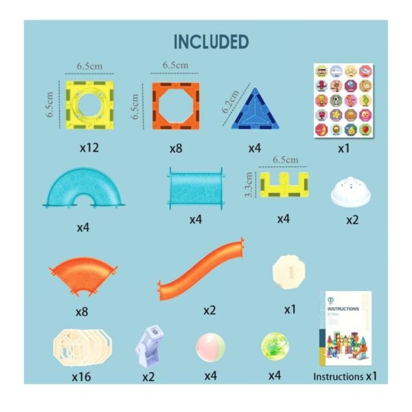 SET DE MAGNETICO CON LUZ 75 PZ -  LIGHT MAGNETIC BLOCKS