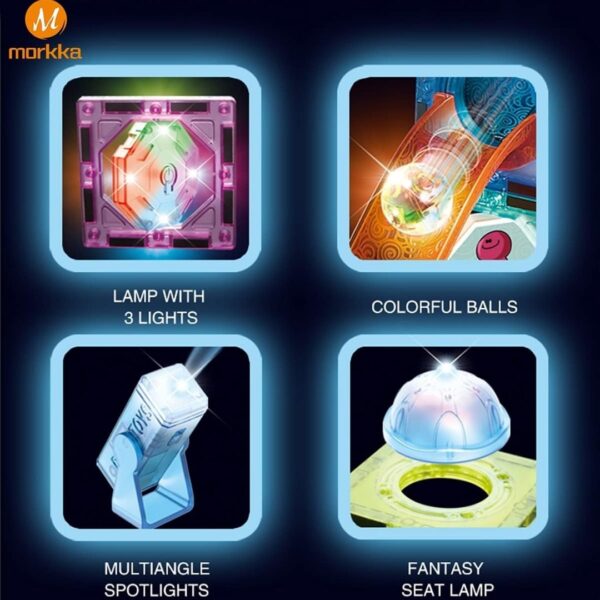 SET DE MAGNETICO CON LUZ 75 PZ -  LIGHT MAGNETIC BLOCKS