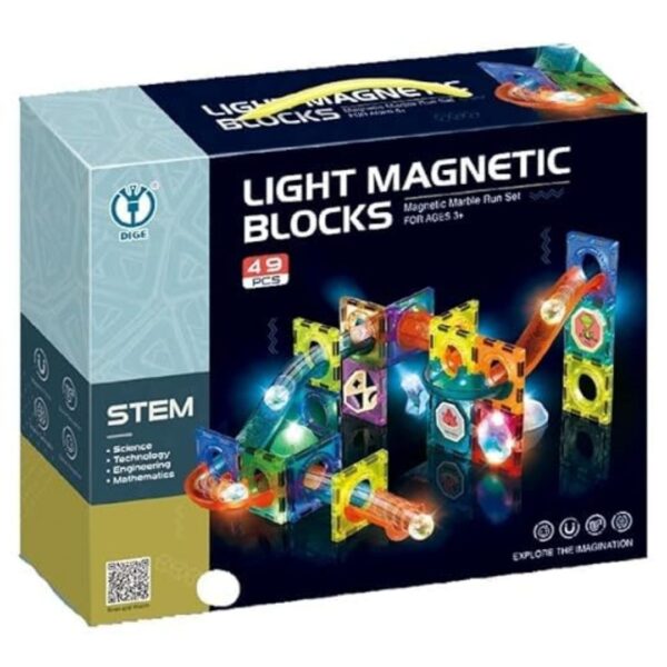 SET DE CONSTRUCCION MAGNETICO CON LUZ 49 PCS -LIGHT MAGNETIC BLOCKS