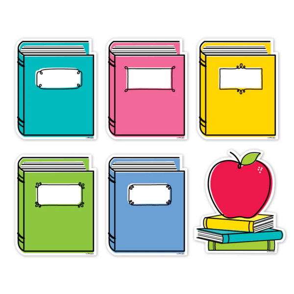 10930_1 DOODLE BOOKS CORE DECOR 6 INCH DESIGNER CUT OUTS