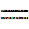 COLORFUL STARS ON BLACK  NAME PLATES