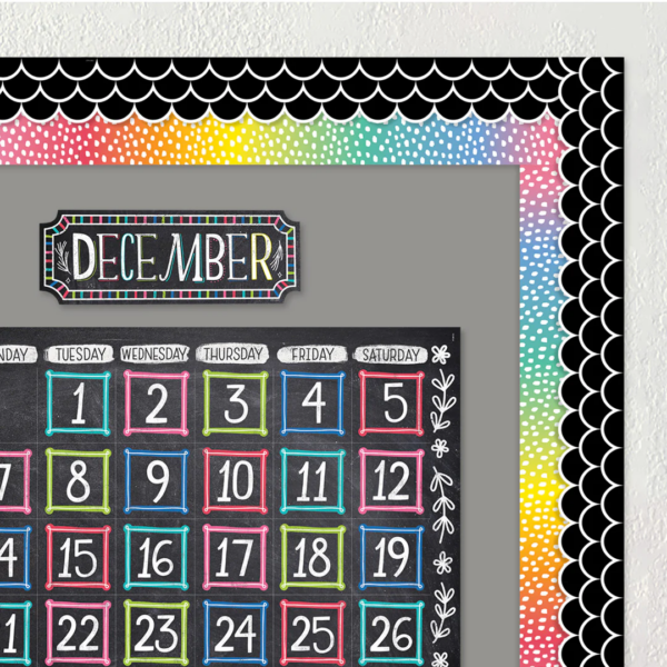 MESSY DOTS ON RAINBOW BORDER