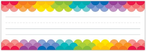 RAINBOW SCALLOPS PAINT NAME PLATES