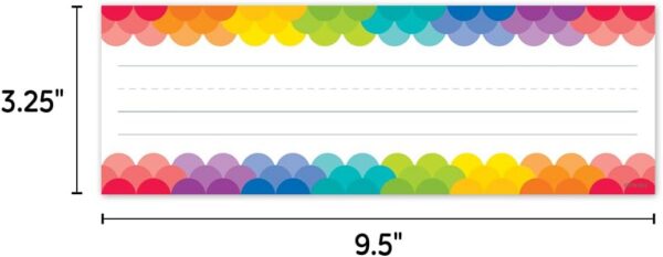 RAINBOW SCALLOPS PAINT NAME PLATES