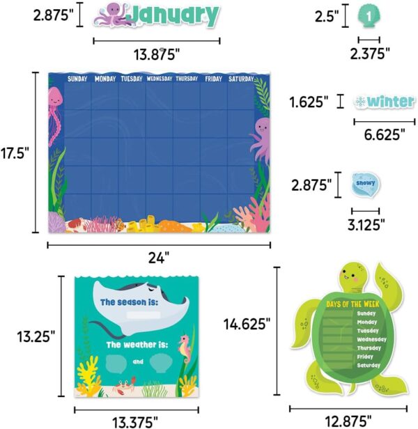 61wlcS2fOqL._AC_SL1080_ SEA FRIENDS CALENDAR SET BULLETIN BOARD