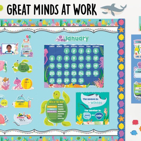 71EB4nnLf9L._AC_SL1080_ SEA FRIENDS CALENDAR SET BULLETIN BOARD