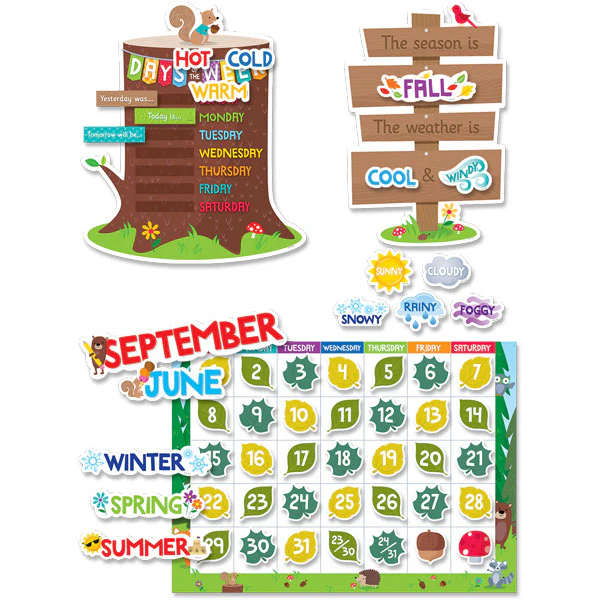 8006_4775aae5-881c-41db-9871-9b5a2737f09f CALENDAR SET WOODLAND FRIENDS BULLETIN BOARDS