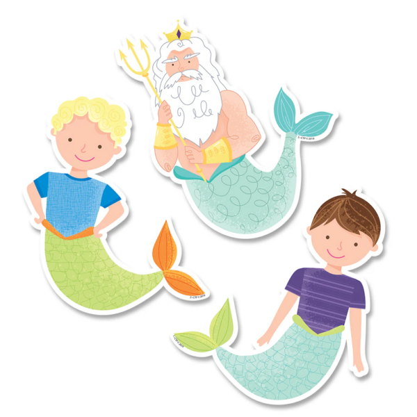 KING NEPTUNE AND FRIENDS 6 DESIGNER CUT-OUTS