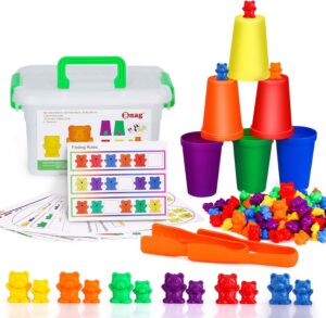 71-aS2F-x5L._AC_SL1500_ SET DE OSOS DE 3 TAMAÑOS CON PINZAS Y ACTIVIDADES - RAINBOW BEAR