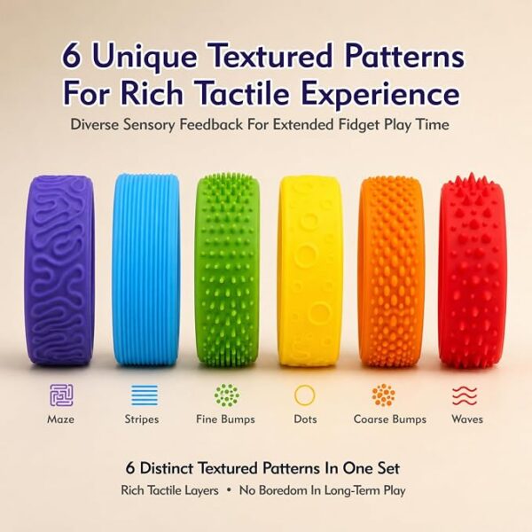PULSERAS SENSORIALES SET DE 6 UN - SENSORY BRACELET