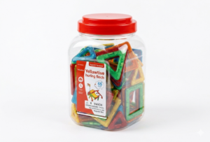 FIGURAS GEOMETRICAS TRANSPARENTES 180 PCS - HOLLOW PATTERN BUILDING BLOCKS