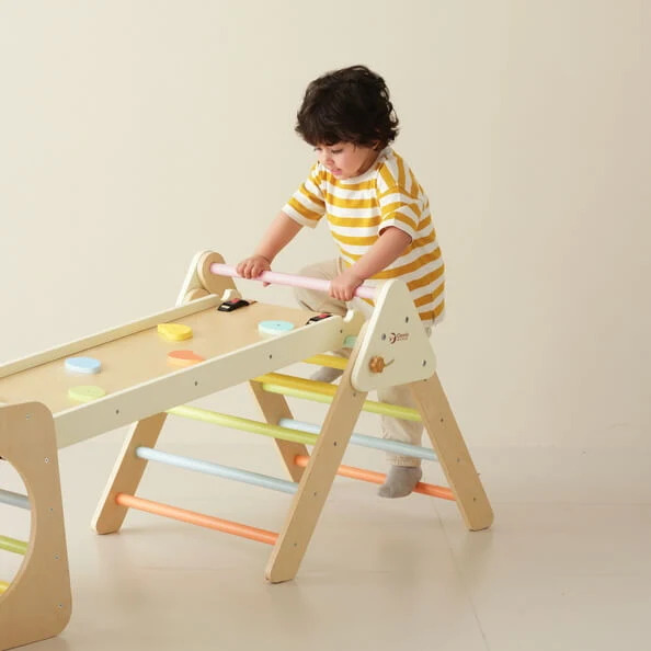 conjunto-pikler-classic-world-4 SET DE MOTRICIDAD 5 EN 1 - CHILDREN TRIANGLE CLIMBING SET