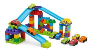 PISTA DE CARRERAS 80 PZAS - SUPER RACERTRACK BLOCKS