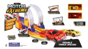 PISTA CON LANZADOR 2 AROS Y 2 CARROS - DOYBLE TRACK RACING