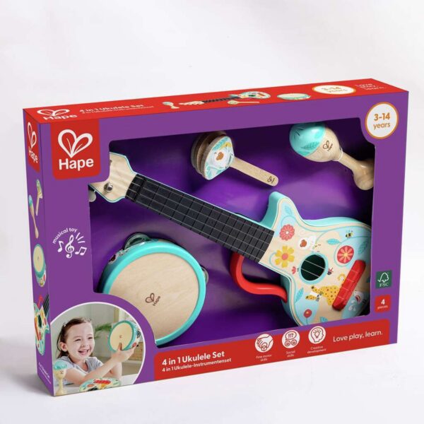 E0638_2 BANDA MUSICAL 4 EN 1 - UKULELE SET