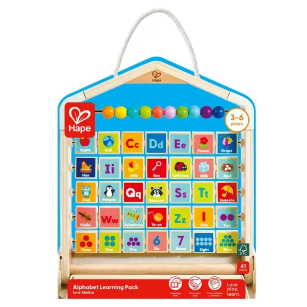 Hape-Alphabet-Learning-Pack-Hape-63552060 PIZARA APRENDIENDO DEL ALFABETO - ALPHABET LEARNING PACK